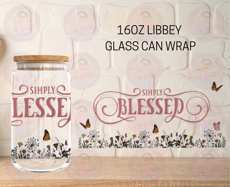 Simply Blessed UV DTF Sticker