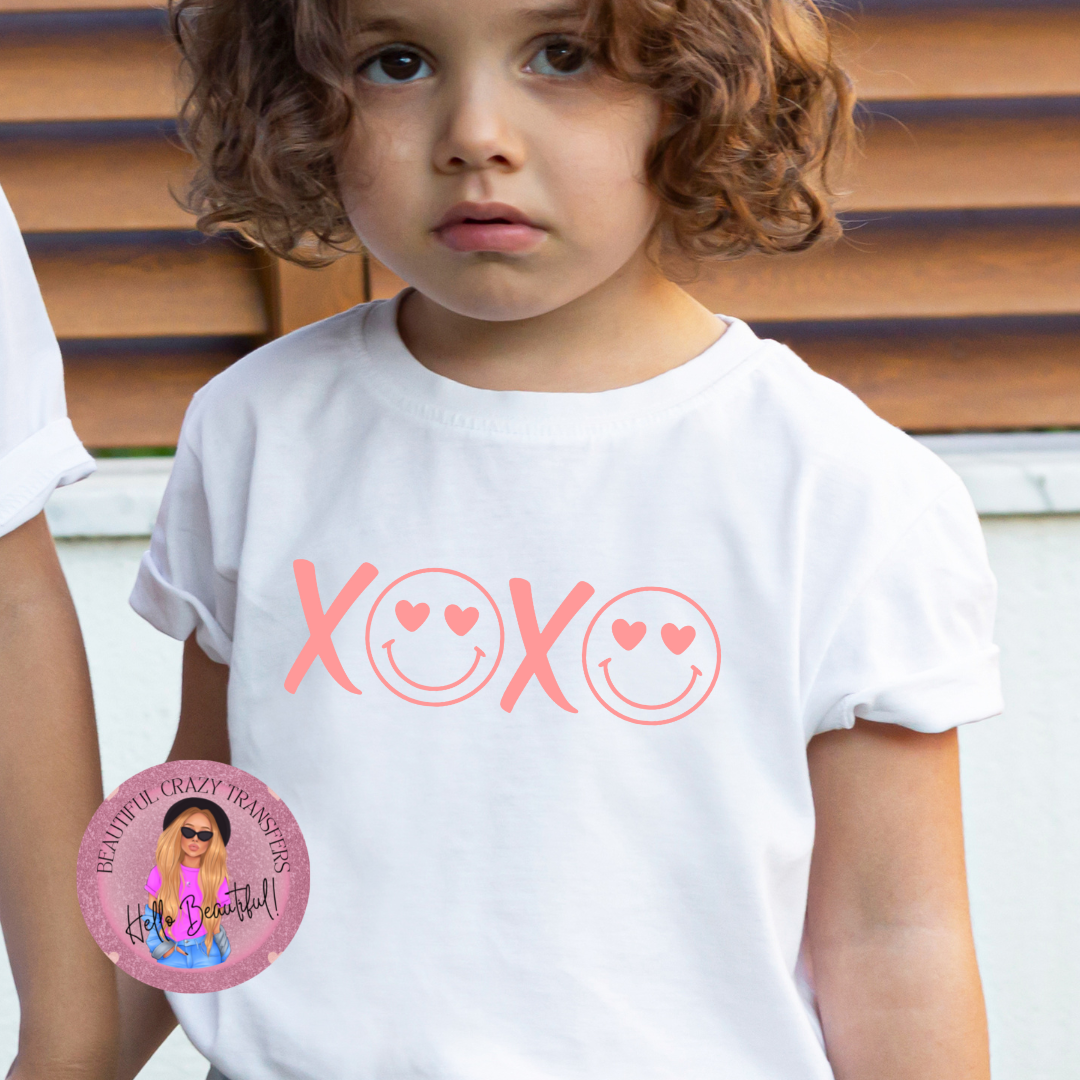 XO Happy Face Youth DTF Transfer