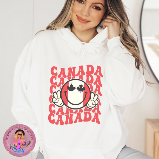 Canada Smiley DTF Transfer