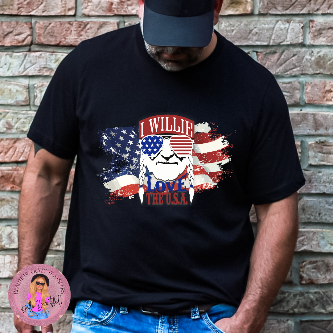 I Willie Love The USA-Men DTF Transfer