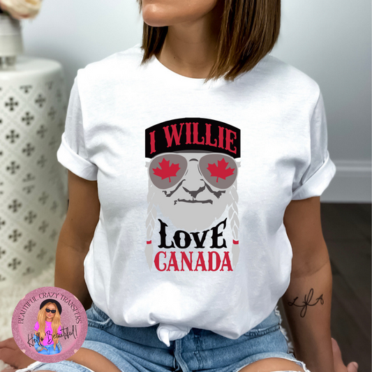 I Willie Love Canada DTF Transfer