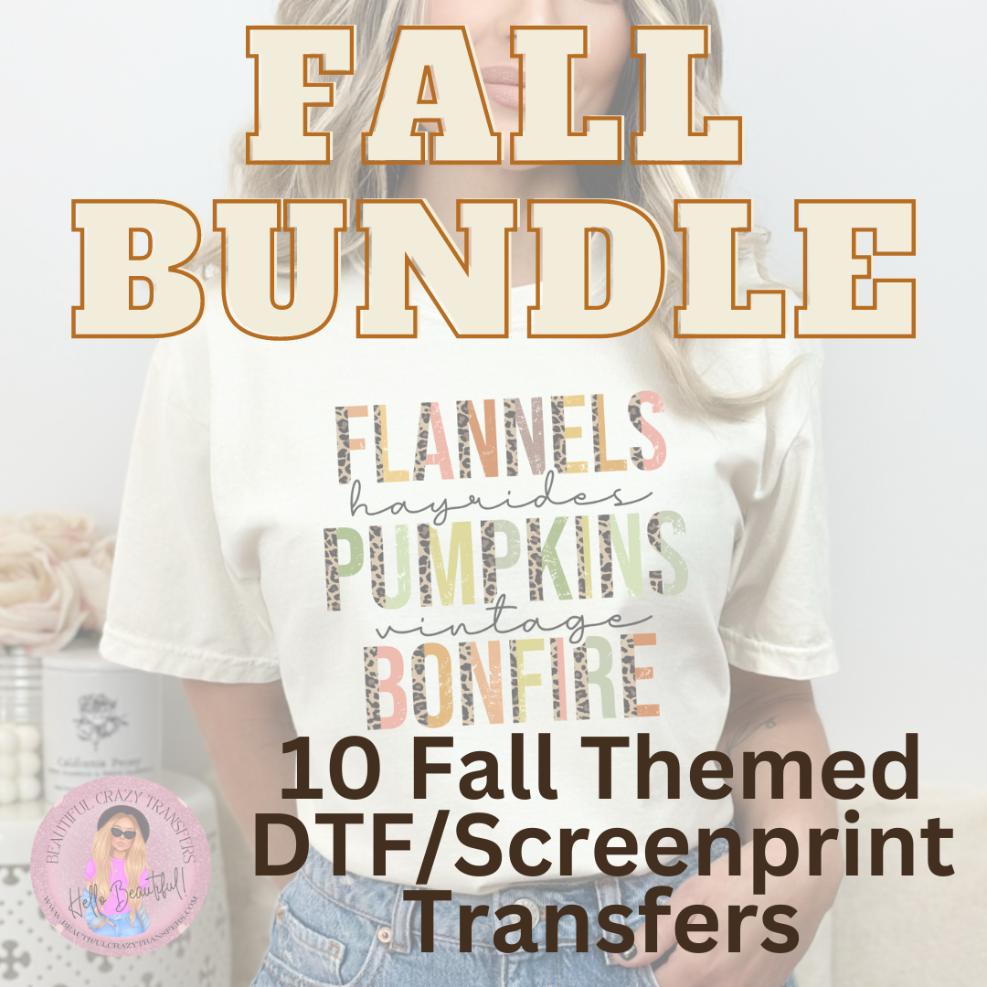 Fall Bundle-10 DTF/Screenprint Transfer