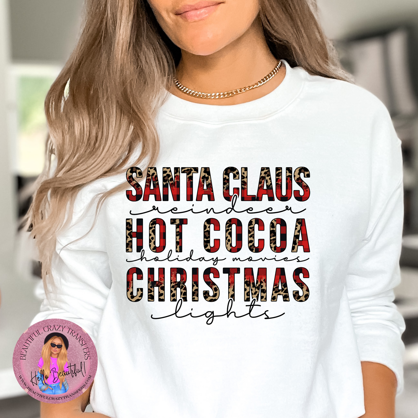 Santa Claus Hot Cocoa DTF Transfer