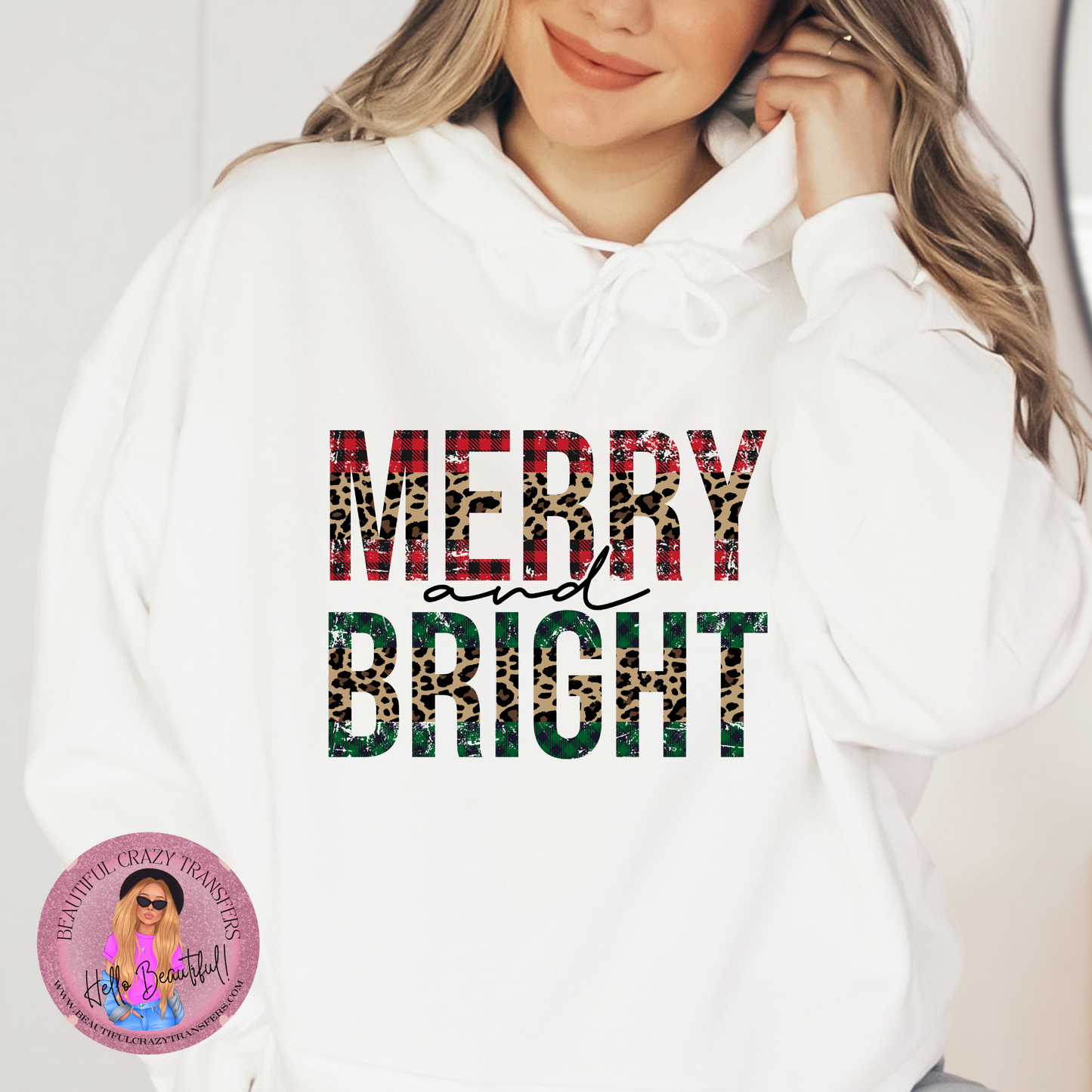 Merry & Bright Leopard DTF Transfer