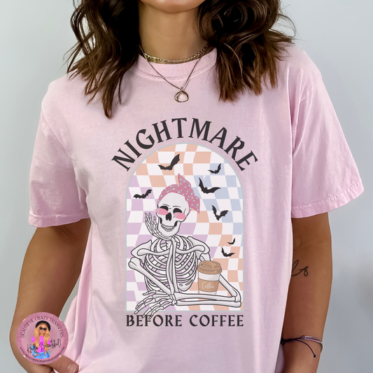 Nightmare Before Coffee DTF Transfer