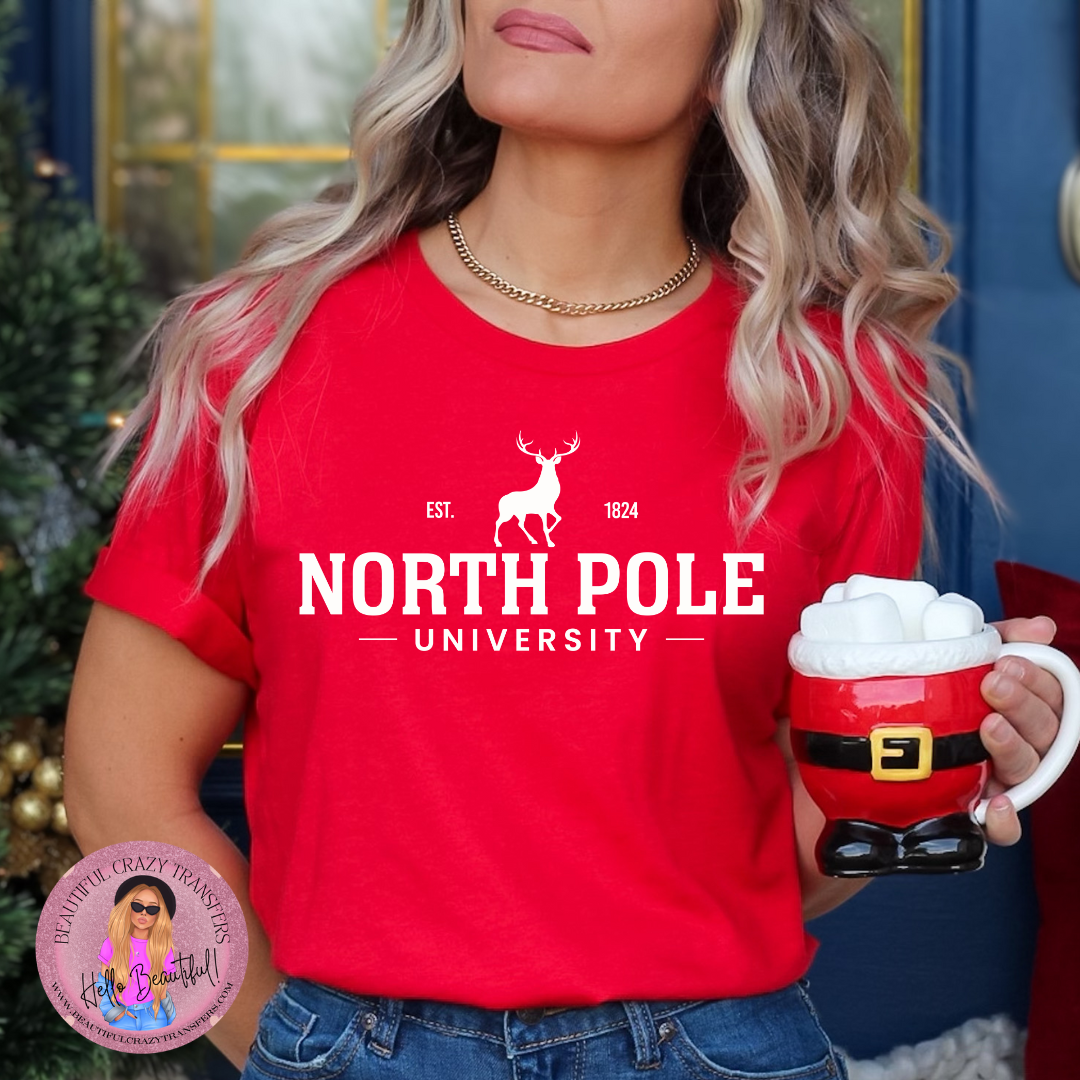 North Pole University DTF Transfer