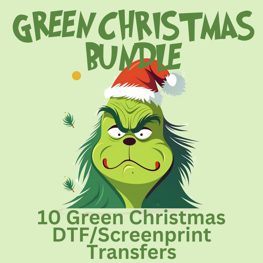 Green Christmas Bundle-10 DTF/Screenprint Transfer