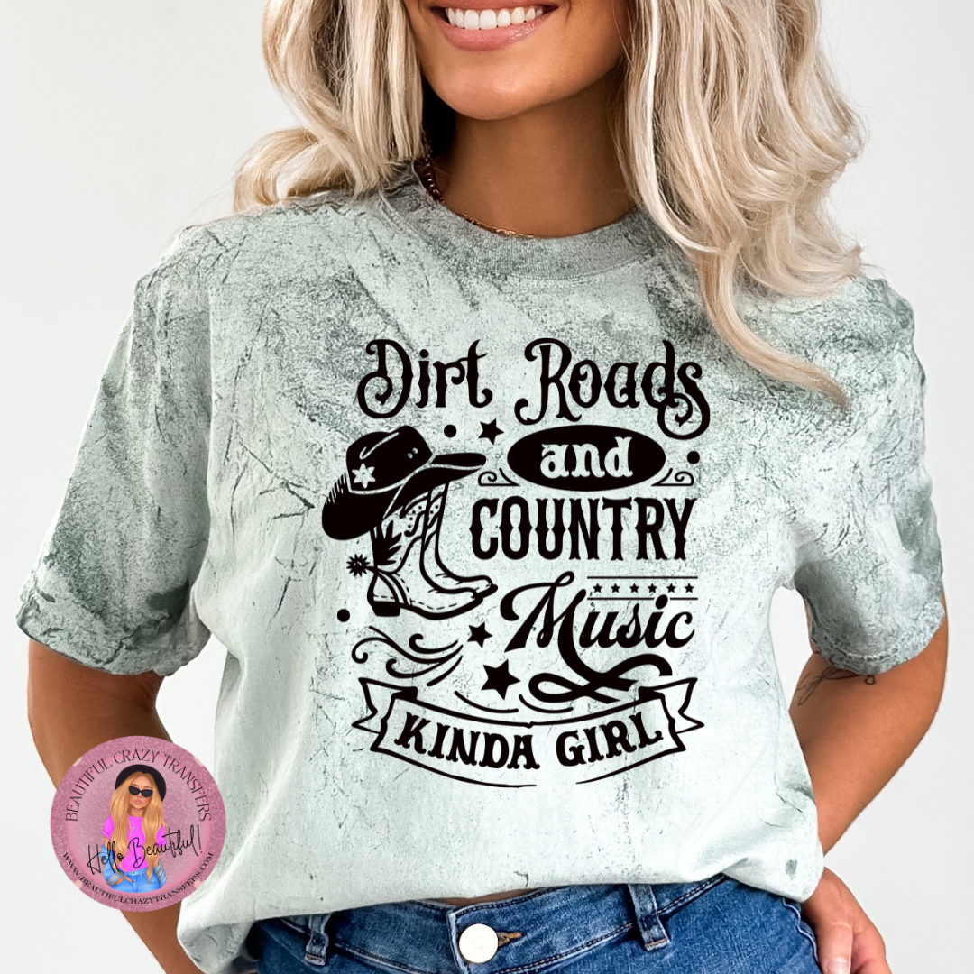 Dirt Roads/Country Music DTF Transfer