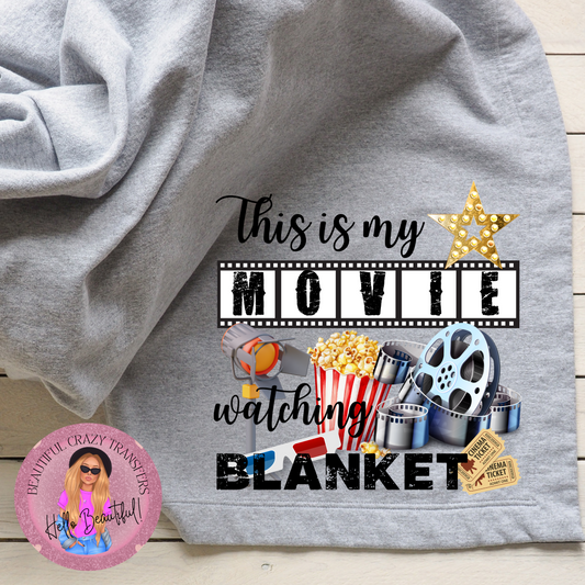 Movie Watching Blanket DTF Transfer