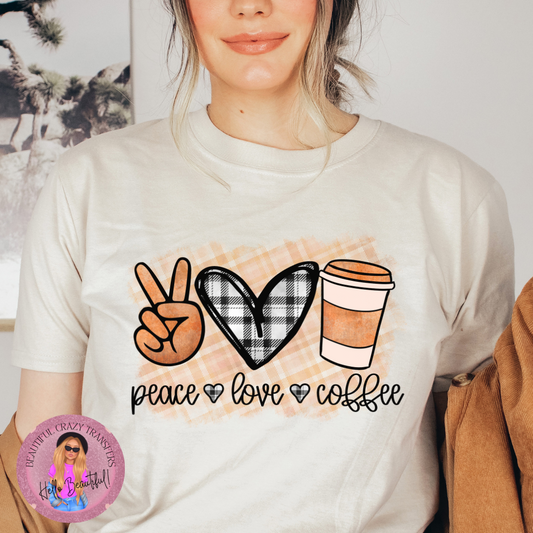 Peace Love Coffee TShirt