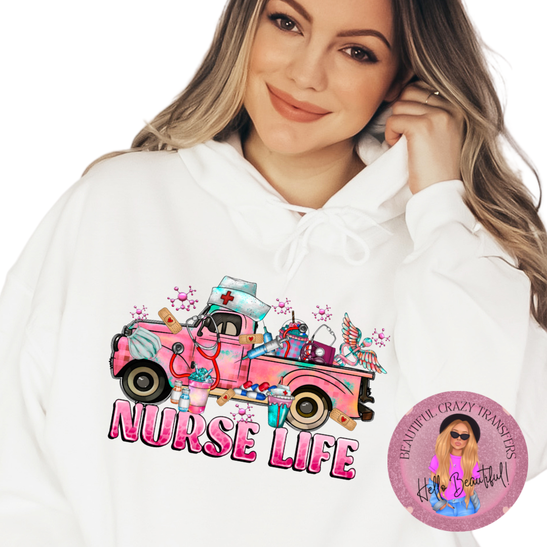 Nurse Life Truck DTF Transfer